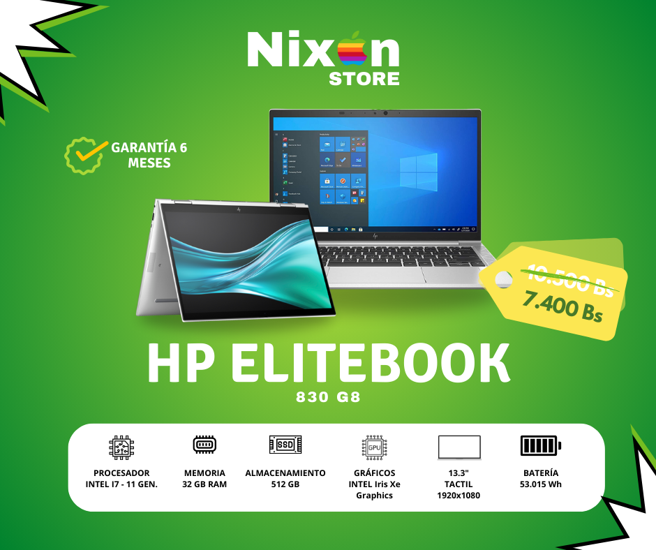 Hp EliteBook 830 G8 - 360° Táctil